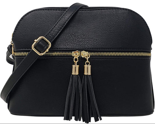 Multi Compartment Tassel Bag