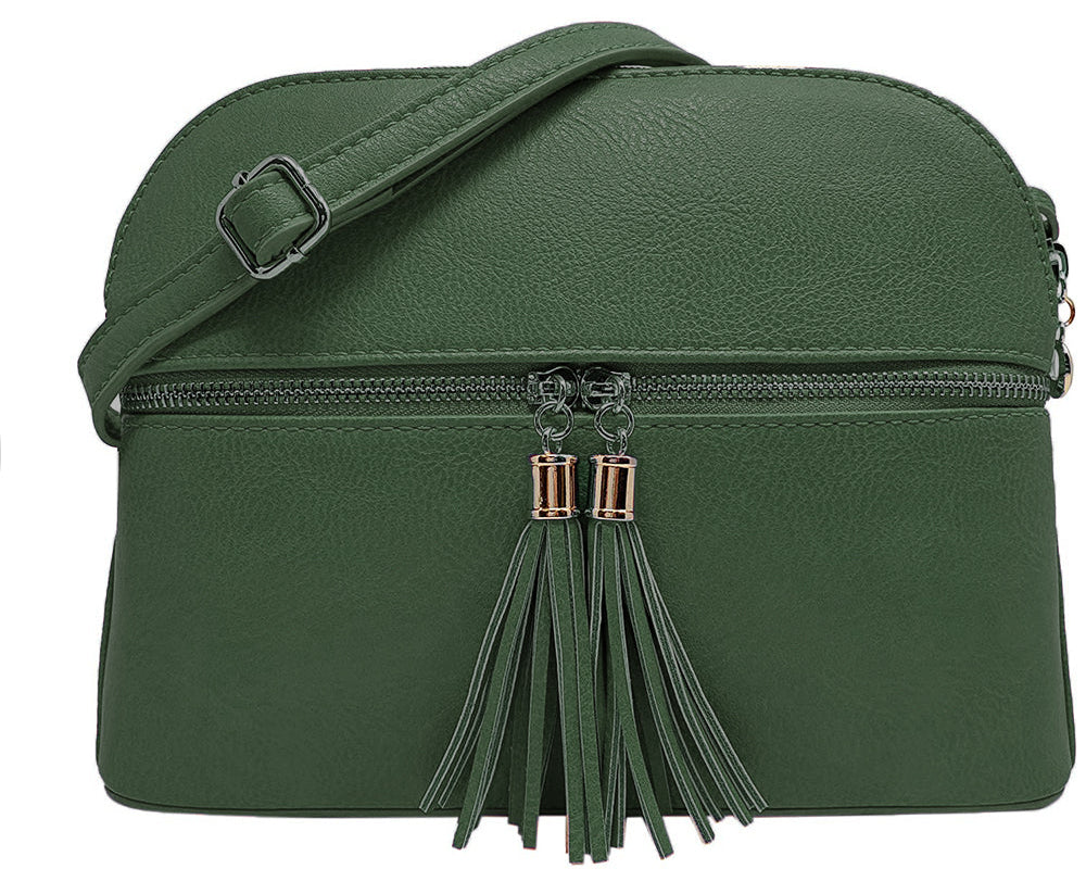 Multi Compartment Tassel Bag