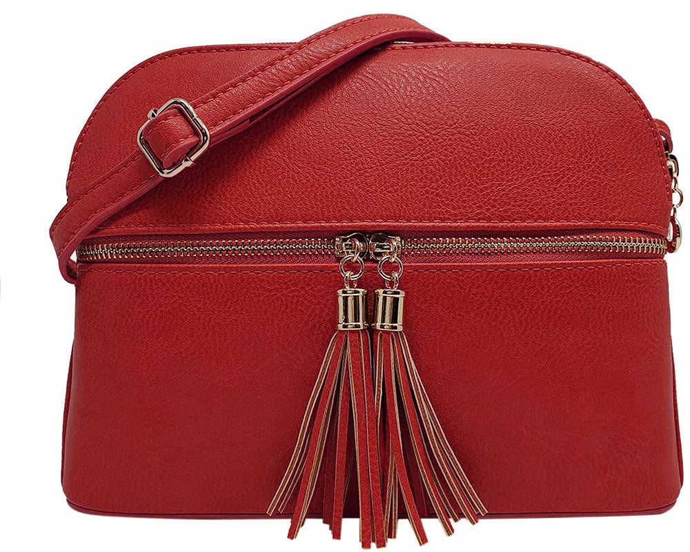 Multi Compartment Tassel Bag