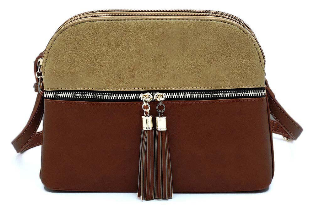 Multi Compartment Tassel Bag