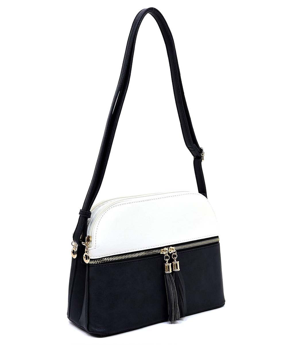 Multi Compartment Tassel Bag